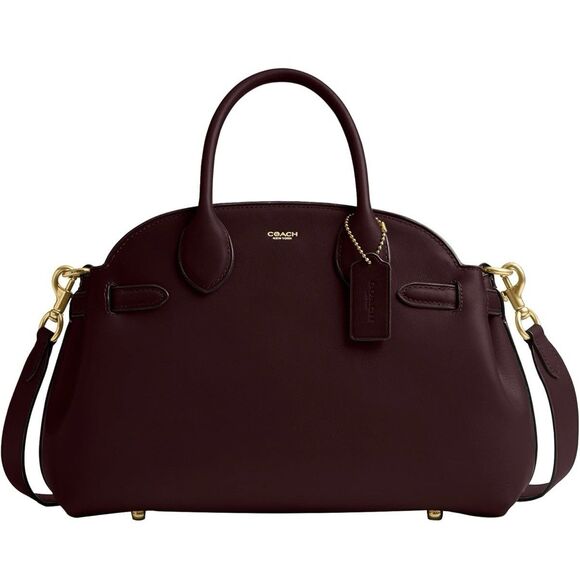 2025 Coach Empire 28 MERLOT Exclusive Color RARE NWT - Picture 1 of 9
